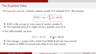 Expected Value and Variance for Discrete Random Variables [upl. by Euphemia]