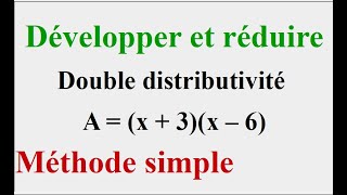 Connaistu cette méthode pour effectuer une double distributivité de façon très simple [upl. by Liamsi]