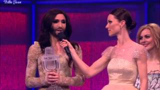 Conchita WurstRise like a phoenixwinning speech and song LIVE HDWinner of ESC 2014 [upl. by Ama137]