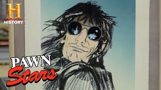 Pawn Stars Ronnie Wood SelfPortrait  History [upl. by Eelyma]