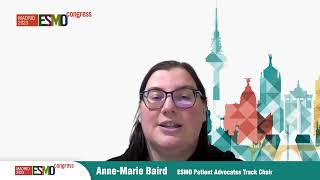 ESMO Congress 2023 Patient Advocacy Track Testimonial with Anne Marie Baird [upl. by Riatsila]