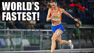 Femke Bol Throws Down Worlds Fastest Time  2024 European Championships  Womens 400 Hurdles [upl. by Eecak]