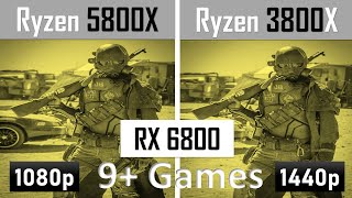 AMD Ryzen 5800x vs 3800x Testing 6800 in 10 New Pc games [upl. by Anne-Corinne]