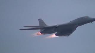 B1 Bomber flyby at EAA Air Venture 2017 Filmed by Todd Bristol [upl. by Zelten]