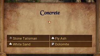 Concrete Crafting Fly AshWhite Sand Dolomite Location in Treasure of Nadia [upl. by Rexfourd]