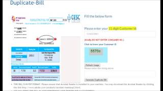 CESC Copy bill  CESC duplicate Bill online [upl. by Brass]