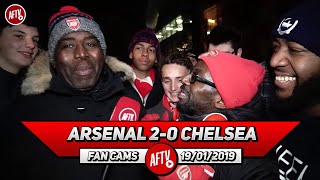 Arsenal 20 Chelsea  TY Rips Into Chelsea Fan After Win [upl. by Jard]