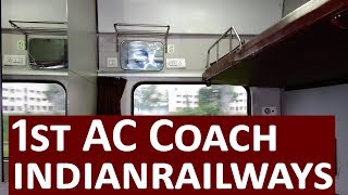 First AC 1AC Seats Layout of Train Coach Coach InteriorsIndian Railway Facilities [upl. by Eceinert]