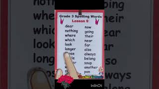 Grade 3 Spelling Words Lesson 9 [upl. by Gershom124]