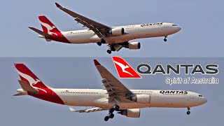 The SPIRIT of AUSTRALIA QANTAS  Airbus A330300 on the FINAL approach to LAND at BENGALURU [upl. by Annaoi]