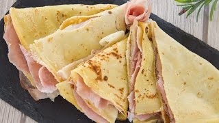 Crêpes al prosciutto cotto e mozzarella  Ricettait [upl. by Ceevah]