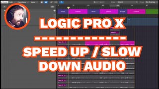 How To Slow Down Or Speed Up Audio In Logic Pro x [upl. by Assirim490]