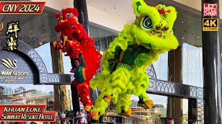 CNY 2024  Acrobatic Lion Dance by Khuan Loke 群乐  Sunway Resort Hotel 龙年春节 高桩舞狮贺岁 [upl. by Aro]