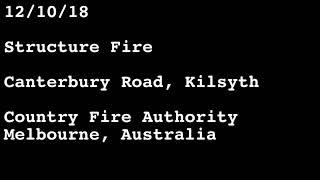 Kilsyth CFA Major Factory Fire Dispatch Radio Traffic [upl. by Codding26]