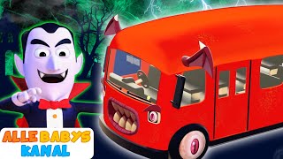 🚌 Gruselige Räder am Bus mit dem Monster 👹  Halloween Kinderlieder  ABCKinderliederaufDeutsch [upl. by Trebornhoj448]