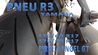 R3 PNEU 17060 e 12060 TIRE INSTALLATION YZF R3 PIRELLI ANGEL [upl. by Rtoip]