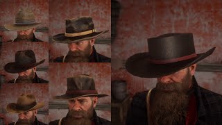 RDR2  Plantation Gamblers  Gaucho  Worn Flop  Cutter  Rodeo  Cattleman HAT NEW LOCATIONS [upl. by Nnawaj]