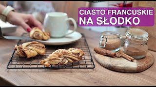 CIASTO FRANCUSKIE NA SŁODKO Przekąski z ciasta francuskiego Ciasto francuskie z cynamonem [upl. by Elicia]