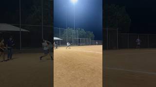 Perfect Pitch Perfection Stunning Deep Fly Ball to Left Field baseball softball sportsbs [upl. by Windzer]