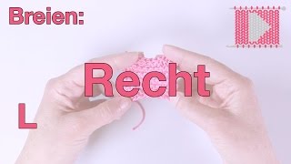 Recht Breien linkshandig  Leren Haken en Breien [upl. by Ier]