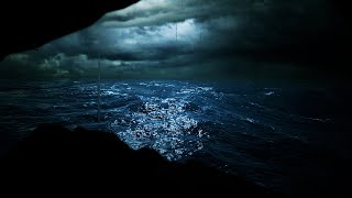 Heavy Ocean Rainstorm with Non Stop Thunder Sounds for Sleeping  Sleep Sounds  Dimmed Screen Rain [upl. by Aniv492]