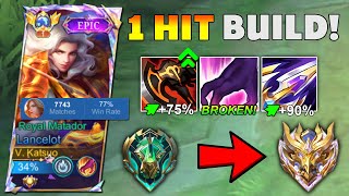 FINALLY BEST LANCELOT FULL DAMAGE BUILD FOR SOLO RANK 99 BROKEN 🔥 [upl. by Boutis]