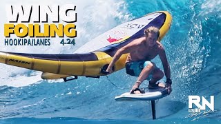 Wing Foiling  Wave Riding and Jumping [upl. by Enimzzaj]