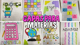 📚Passo a Passo COMO FAZER CAPA PARA MATÉRIAS COM IDEIAS SIMPLES E FÁCEIS SEM FAZER LETTERING [upl. by Nylessoj]