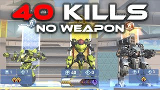 NEW Lacewing  NO WEAPON 40 Kills  Mech Arena [upl. by Ahsinod200]