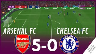 Arsenal 50 Chelsea • Premier League 2324  Match Highlights VG Simulation amp Recreation [upl. by Mallin37]