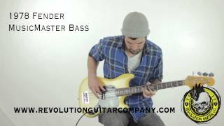 1978 Fender MusicMaster Bass  THE REVOLUTION GUITAR COMPANY [upl. by Ashling982]