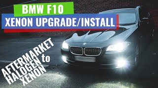 BMW F10  Xenon Upgrade  How to Install Retrofit HID [upl. by Eceinahs]