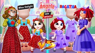 My talking Angela 2  Miss Delight VS Ragatha  New Update  cosplay [upl. by Grados529]