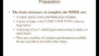 MiniMental State Examination [upl. by Stronski]