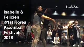 Isabelle amp Felicien Kizomba demo in Seoul Korea 2018 [upl. by Refinney536]