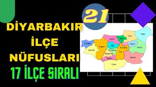 Diyarbakır Nüfusu  Diyarbakır İlçe Nüfusları  Diyarbakır Nüfusu Ne Kadar [upl. by Wilden]