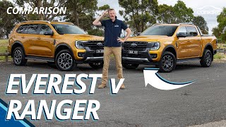 2024 Ford Ranger Wildtrak v Ford Everest Wildtrak Comparison  Which Ford ute or SUV best suits you [upl. by Pry]