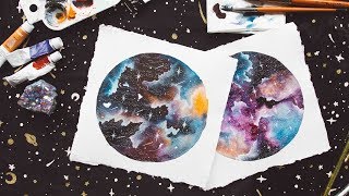 ✧ PAINTING GALAXIES ✧ DreamyMoons [upl. by Anaeda]