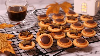 TOFFIFEE PLÄTZCHEN  KARAMELL PLÄTZCHEN  KARAMELLKEKSE  MÜRBETEIG  KEKSTEIG GRUNDREZEPT [upl. by Alauqahs]