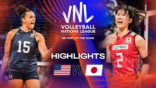 🇺🇸 USA vs 🇯🇵 JPN  Highlights Quarter Finals  Womens VNL 2023 [upl. by Burke]