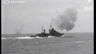 German Junkers 87 Stuka divebomber shot down by RN destroyer 1942 [upl. by Kcire14]