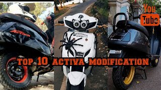 top 10 activa modifiedactiva 125moto modified [upl. by Drofiar]