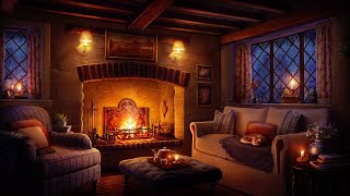 Cozy Country Cottage Ambience with Rain and Fireplace Sounds for Sleeping Reading amp Relaxation [upl. by Tadd]