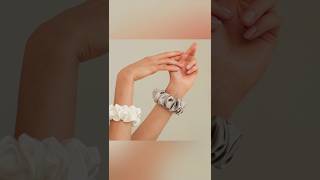 diy scrunchie tutorialsilk scrunchie for hand ytshorts shorts diy scrunchies [upl. by Asilana]