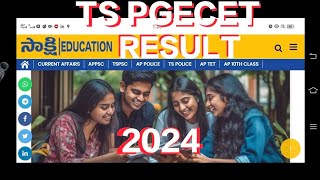 TS PGECET 2024 RESULT  TS PGECET result 2024  ts pgcet result 2024 [upl. by Iaras114]