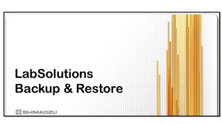 How to take Backup and Restore it in Shimadzu LabSolutions Software Devang Rathod amp Maulik Goswami [upl. by Omissam234]