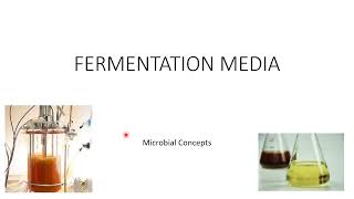 Fermentation media  Fermentation technology  Industrial microbiology [upl. by Nylarad]