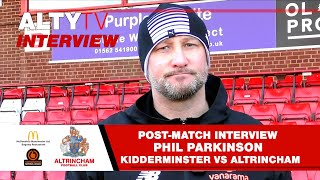 KIDDERMINSTER HARRIERS Vs ALTRINCHAM  Phil Parkinson  PostMatch Interview 29032024 [upl. by Wedurn946]