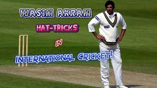 All Wasim Akram HatTricks in Cricket  SULTAN OF SWINGKING OF YORKERS [upl. by Bevin]