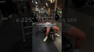 How rare is a 225 bench gymtransformation workout diet bodytranformation [upl. by Nitsew]